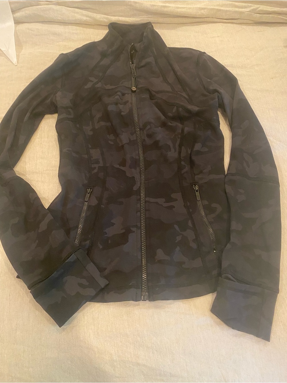 lululemon athletica Black Camo Full-Zip Bomber Jacket